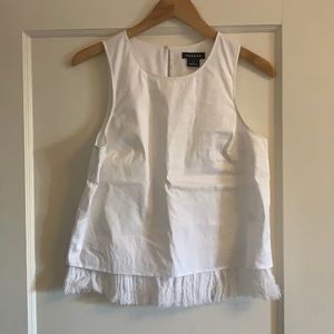 Trouve sleeveless blouse with fringe